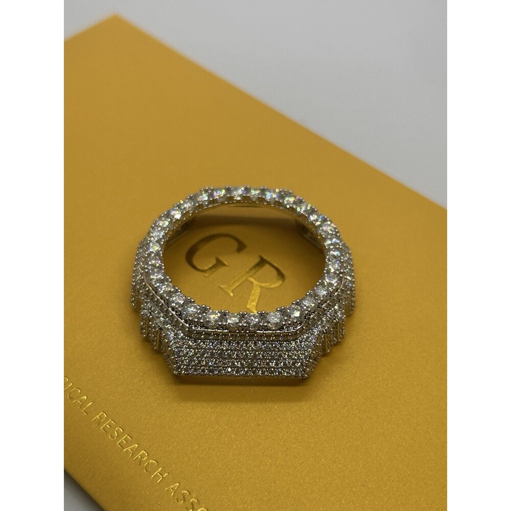 Iced Out Moissanite Bezel For G Shock Ga2100|GRA CERTIFICATE|PASSES DIAMOND TEST